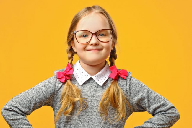 Portrait,Of,A,Cute,Little,Baby,Girl,With,Glasses,On